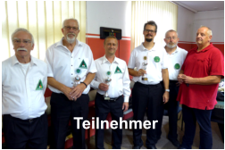 Teilnehmer v. l. Kurt Seefeld, Billardfalken, Winfried Koglin, Billardfalken, Toralf Rzehak, Billardfalken, Torsten Lüttgert, BAB, Bernhard Seelhorst, BAB, Thomas Roggenbuck, Borsigwalde, o. Philipp Rambaum