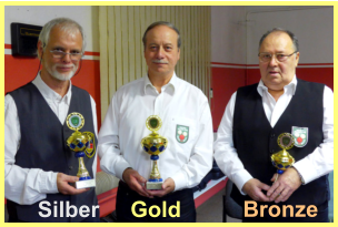 v. l. Schiwietz, Silber | Rohland, Gold | Szczygiel, Bronze.